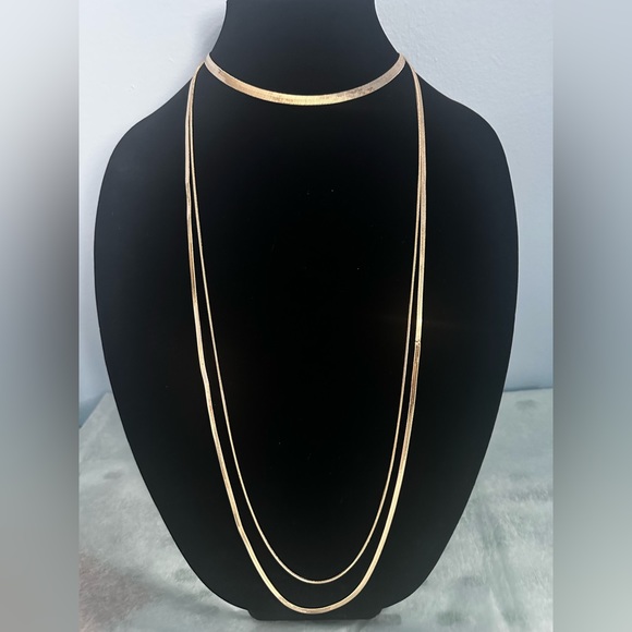 HALOGEN 3-in-1 Draped Snake Chain Necklace - Picture 2 of 8